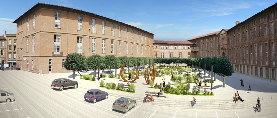 Vues du projet de réhabilitation de l'Hôtel Dieu à Toulouse